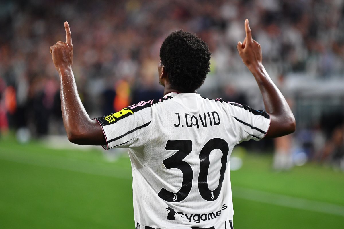 TURIN, ITALY - AUGUST 24: Jonathan David during the Serie A match between Juventus FC and Parma Calcio 1913 at on August 24, 2025 in Turin, Italy. (Photo by Valerio Pennicino/Getty Images)
