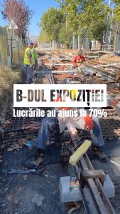 Primarul Stelian Bujduveanu anunță: 70% din linia de tramvai de pe Bd. Expoziției, modernizată!