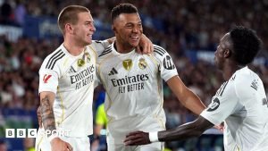 Real Madrid învinge Levante 4-1, cu două goluri marcate de Kylian Mbappe, și ajunge la a șasea victorie în La Liga.