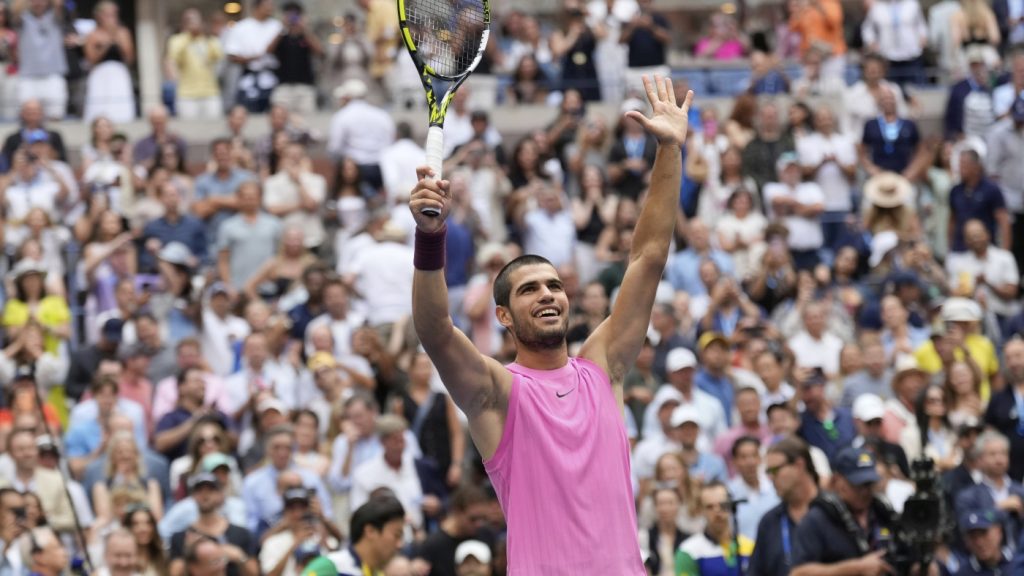 Alcaraz beats Djokovic at the U.S. Open and will meet Sinner for Grand Slam final : NPR
