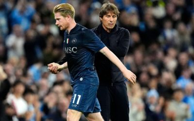 Antonio Conte și-a pus ”cenușă în cap”, după ce l-a schimbat pe De Bruyne în minutul 26 la Manchester City – Napoli