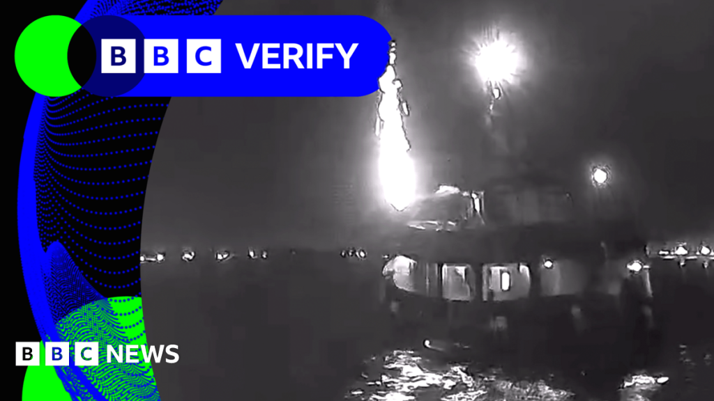 BBC Verify Live: Using video to investigate reported strike on Gaza-bound flotilla