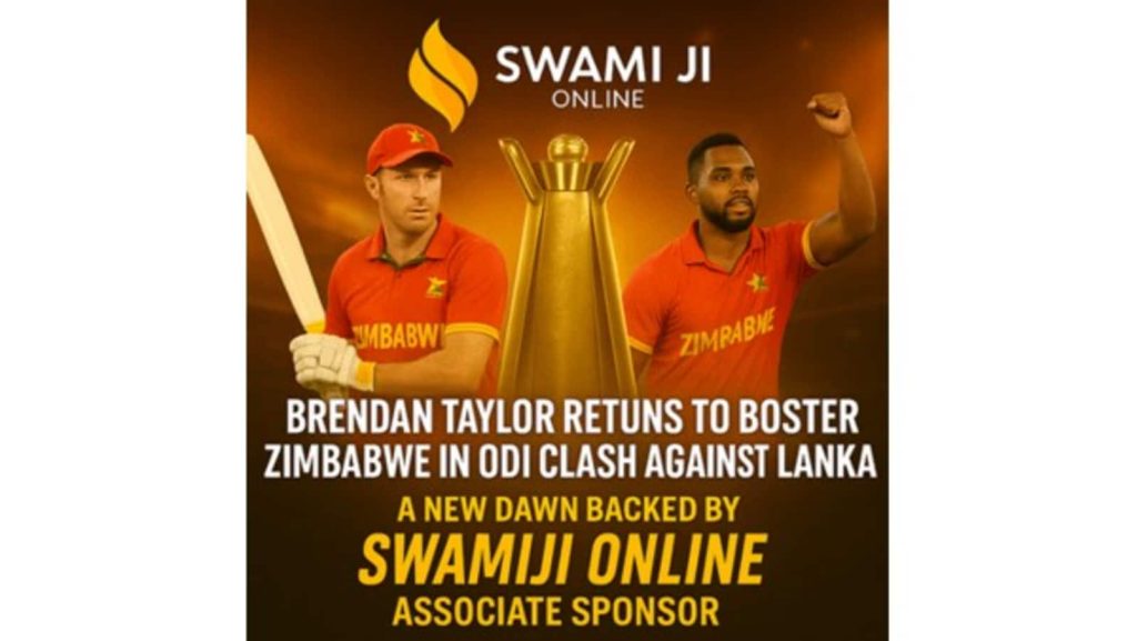 Brendan Taylor Returns for Zimbabwe in ODI Clash With Sri Lanka; Series Sponsored by Swamiji Online