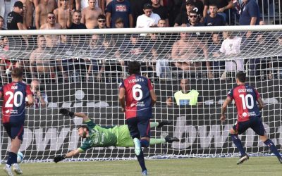 Cagliari-Frosinone 1-1 alla fine del primo tempo