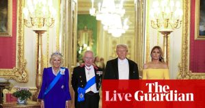 Donald Trump participă la banchetul de stat de la Windsor, în mijlocul protestelor împotriva vizitei sale