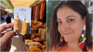 VIDEO | Bijuterii și obiecte artizanale inspirate din bucătărie de designerul Diana Popa, cu elemente precum kurtós kolács, biscuiți Oreo, fructe și brioșe vizuale