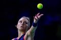 Jaqueline Cristian, pe terenul de joc la un turneu contând pentru circuitul WTA.