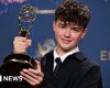 Adolescence star Owen Cooper makes Emmys history as youngest ever male winner