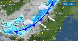 Un val de aer rece provoacă ploi și furtuni.
