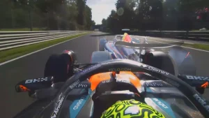 Urmăriți cum Max Verstappen l-a învins pe Lando Norris pentru pole-ul record la Monza, cu „Ghost Car”.