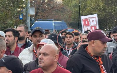 Galerie Foto | Show total, înainte de Dinamo-Rapid. Surpriza din mijlocul fanilor giuleșteni, care au plecat în corteo spre stadion