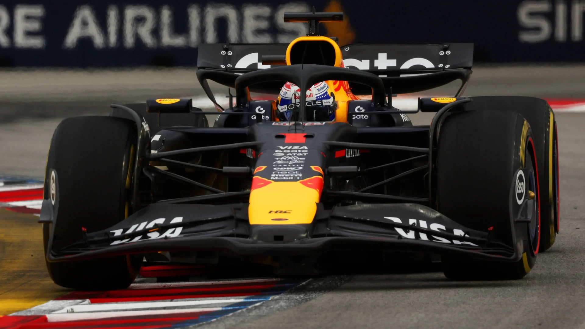 Max Verstappen, fastest in final Singapore practice, ahead of Oscar Piastri and George Russell.
