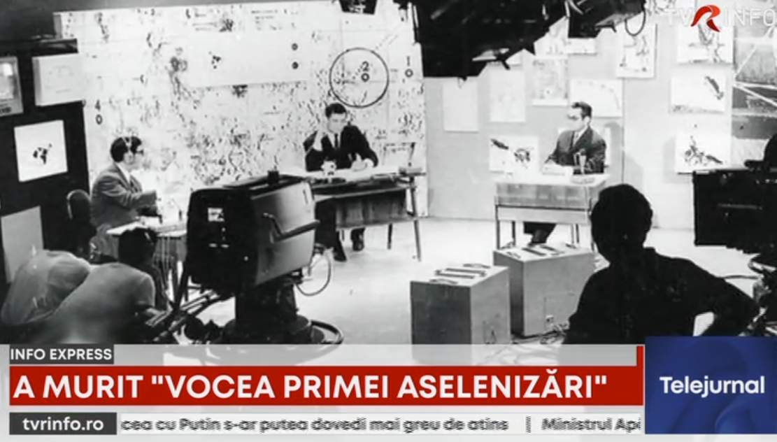 A decedat Andrei Bacalu, celebrul jurnalist care a relatat în direct pentru TVR aselenizarea din luna iulie a anului 1969.