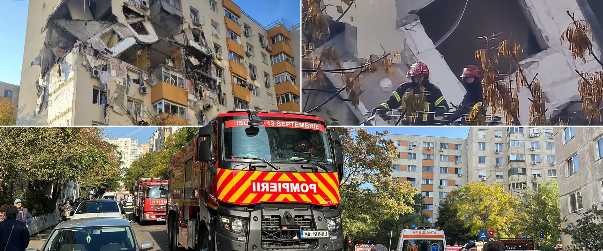 Explozie devastatoare într-un bloc din București: trei decedați, 14 răniți și căutări cu drona.