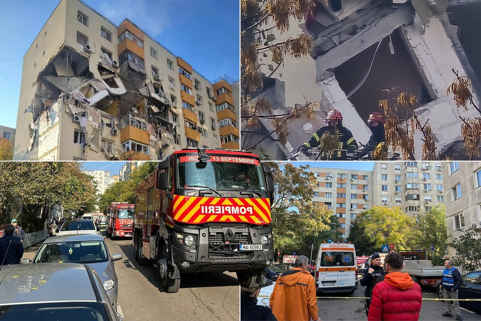 Explozie devastatoare într-un bloc din București: trei decedați, 14 răniți și căutări cu drona.