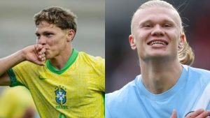 Tânărul atacant din Brazilia, Haaland, marchează constant la doar 17 ani! Jucătorul are o clauză de activare de 100.000.000 de euro.
