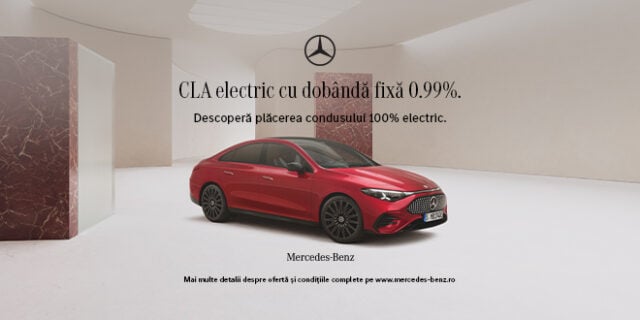Pornește în avangardă cu noul CLA electric, beneficiind de o dobândă fixă de 0,99% prin Mercedes-Benz Financial Leasing. Modelul complet electric, inovator și atrăgător în fiecare detaliu, te invită să ceri oferta.
