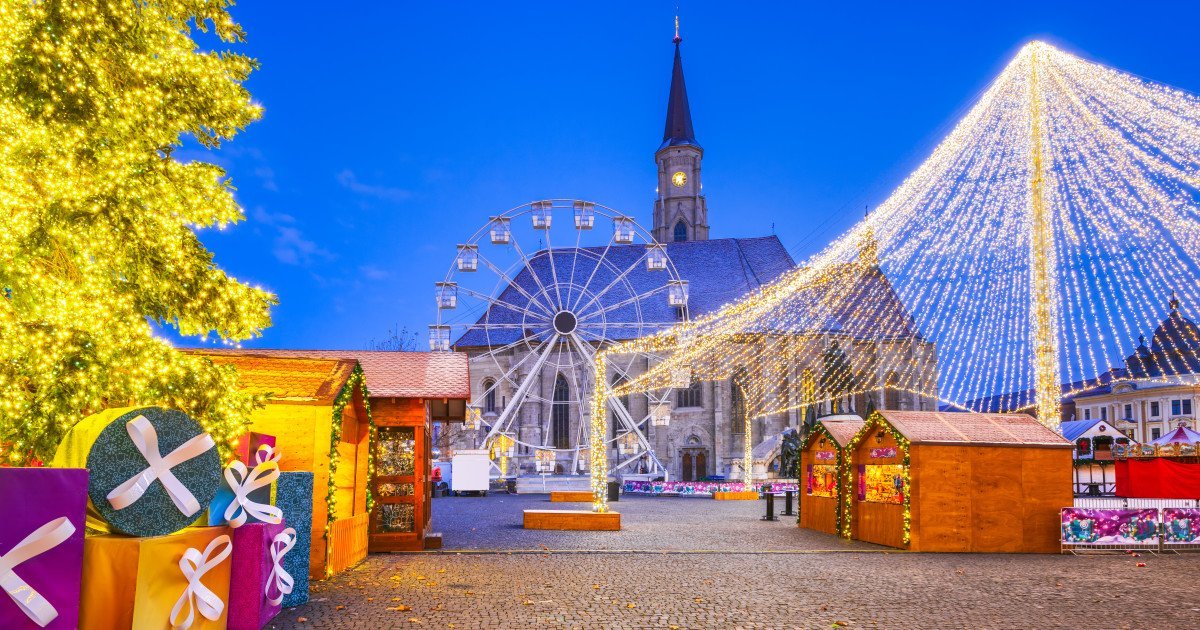 Târgul de Crăciun 2025 din Cluj-Napoca: Două zone festive pregătite în centrul orașului.