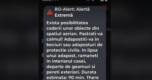 Atenționare RO-Alert pentru galațeni: „Posibilitate de cădere a unor obiecte din aer”
