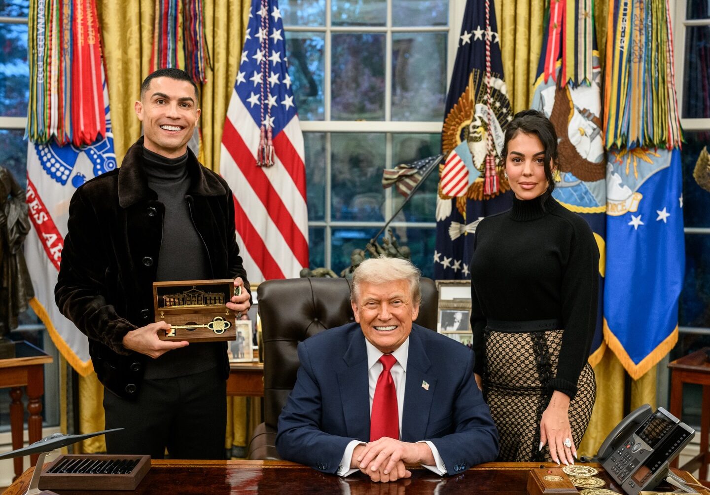 Darul special oferit de Donald Trump către Cristiano Ronaldo: „Cheia fostei case prezidențiale”