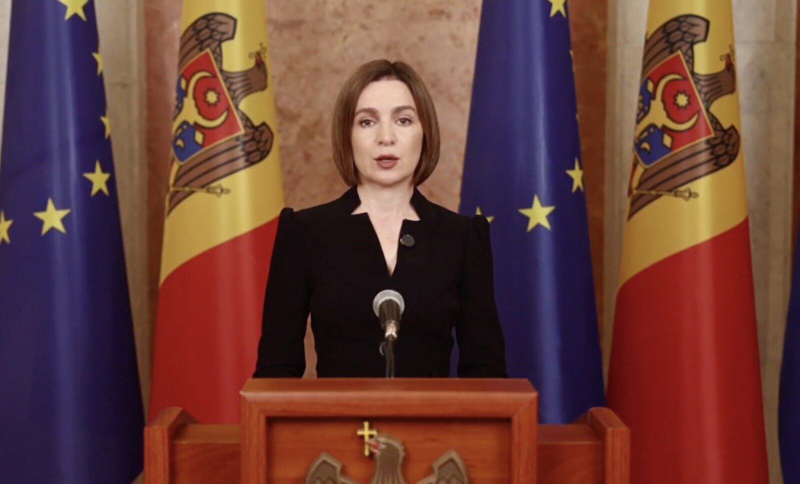 Maia Sandu critică agresiunile Rusiei asupra Ucrainei și incursiunile aeriene în spațiul Moldovei: Un astfel de discurs nu aparține diplomației