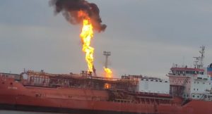 Un incendiu a izbucnit pe o navă pe Dunăre după un atac cu drone rusesști.