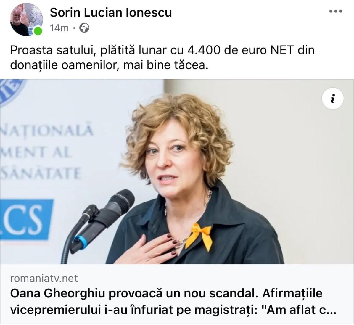 Liderul Comunității Evreiești din Constanța critică dur vicepremierul Oana Gheorghiu: „Mai bine ar fi rămas fără comentarii”