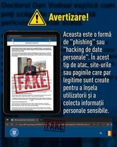 Imaginea președintelui Senatului Universității de Științe Agricole din Cluj utilizată într-o campanie de phishing pentru promovarea unui medicament denumit „Uricystin” – oficial, acesta precizează că nu recomandă produsul și nu are nimic de-a face cu vânzarea sa