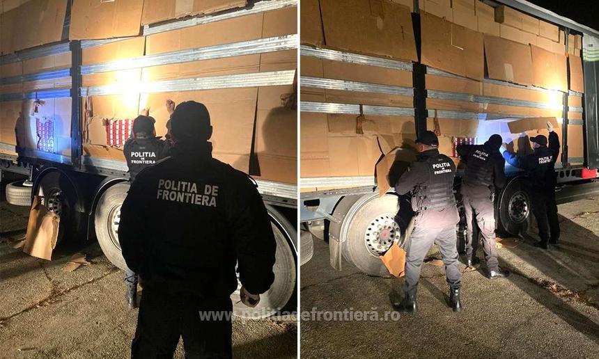 [ad_1] Polițiștii de frontieră din județul Giurgiu, în colaborare cu reprezentanți ai Direcției Regionale Vamale Craiova, au descoperit aproape 4 milioane de țigarete de contrabandă într-un camion condus de un cetățean bosniac