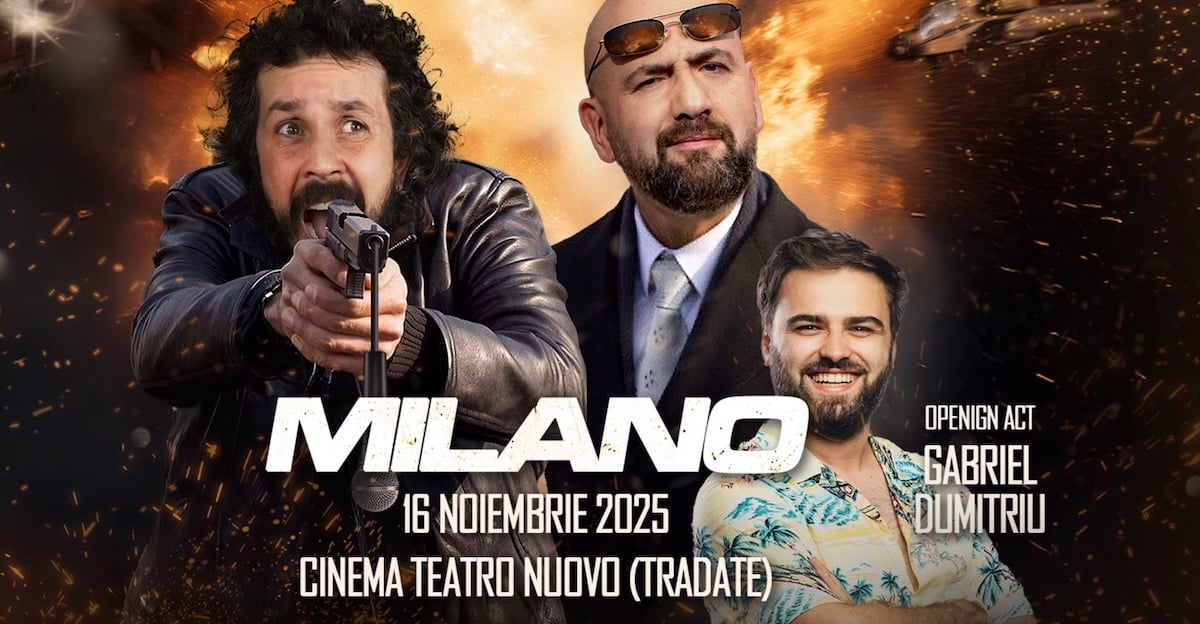 În Italia la un spectacol de stand-up românesc: „Un cerșetor îmi cere doi euro pentru că nu a mâncat de două zile…” / Fără politică și Călin Georgescu, dar cu avioane low-cost și copii rămași acasă