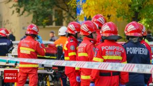 Incendiu provocat de o explozie într-un bloc din Focșani, intervenție rapidă a echipajelor ISU.