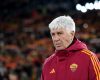 ROME, ITALY - NOVEMBER 27: AS Roma head coach Gian Piero Gasperini looks on during the UEFA Europa League 2025/26 League Phase MD5 match between AS Roma and FC Midtjylland at Stadio Olimpico on November 27, 2025 in Rome, Italy. (Photo by Paolo Bruno/Getty Images)
