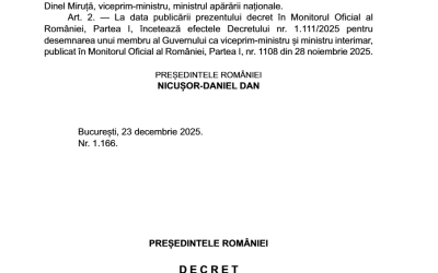 Anunţul numirii noilor miniştri ai Apărării şi Economiei a fost