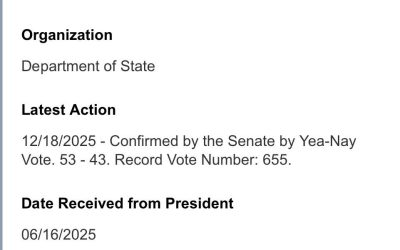 Darryl Nirenberg a fost ratificat ca ambasador american în București