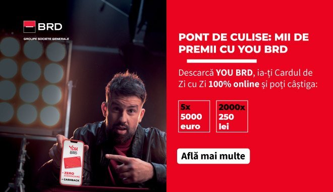 Știai că poți obține un card bancar fără să mergi la bancă? Descarcă aplicația YOU BRD și solicite-l direct de pe telefon! Mai mult, ai ocazia să câștigi numeroase premii! Ce aștepți?