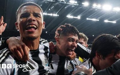 Newcastle 2-1 Fulham: Lewis Miley heads holders into Carabao Cup semi-finals