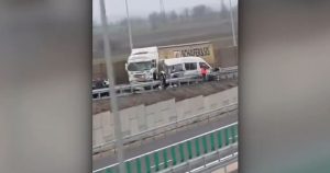 Incident pe noul segment al Autostrăzii Moldovei, la scurt timp după inaugurarea circulației