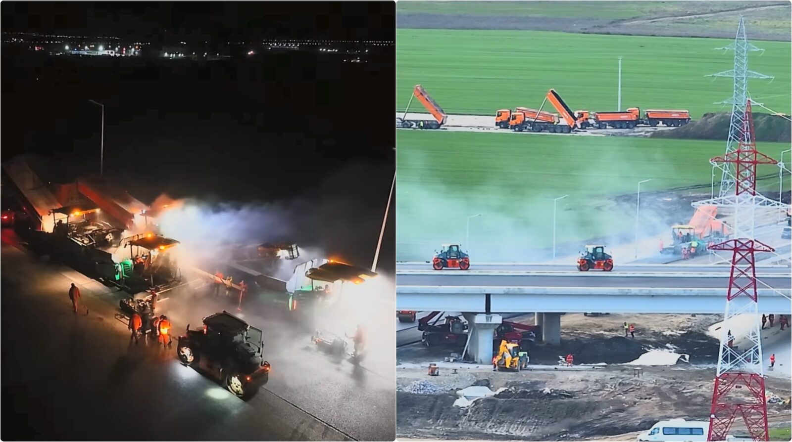 Lucrări nocturne în derulare pe Autostrada Moldovei, fără finanțare, la nodul de la Tișița, spre Panciu și Tecuci, aproape finalizate. Când va fi posibilă circulația între București și Adjud?
