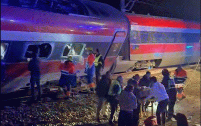 Imaginile accidentului feroviar din Adamuz, Spania. Foto: Profimedia