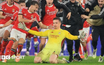 Benfica 4-2 Real Madrid: Goalkeeper Anatoliy Trubin's 98th-minute header puts Jose Mourinho's side into play-offs