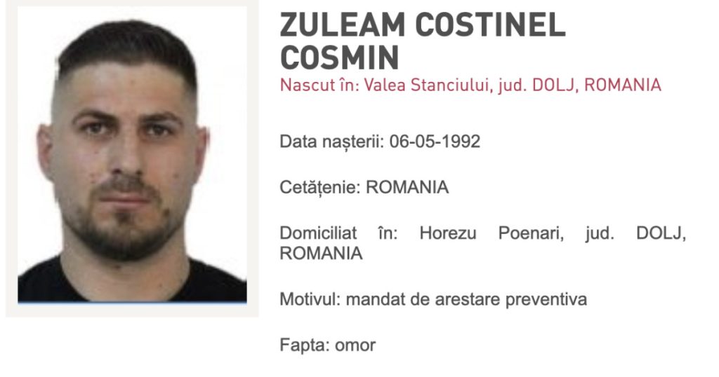 Costinel Cosmin Zuleam, dat în urmărire internațională pentru uciderea lui Adrian Kreiner, a fost prins în Indonezia