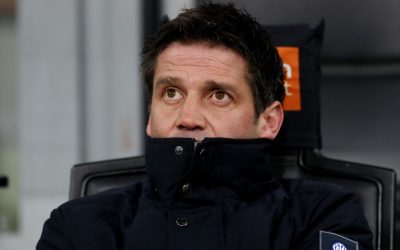MILAN, ITALY - JANUARY 23: Cristian Chivu, Head Coach of FC Internazionale Milano, looks on prior to the Serie A match between FC Internazionale and Pisa SC at Giuseppe Meazza Stadium on January 23, 2026 in Milan, Italy. (Photo by Marco Luzzani/Getty Images)