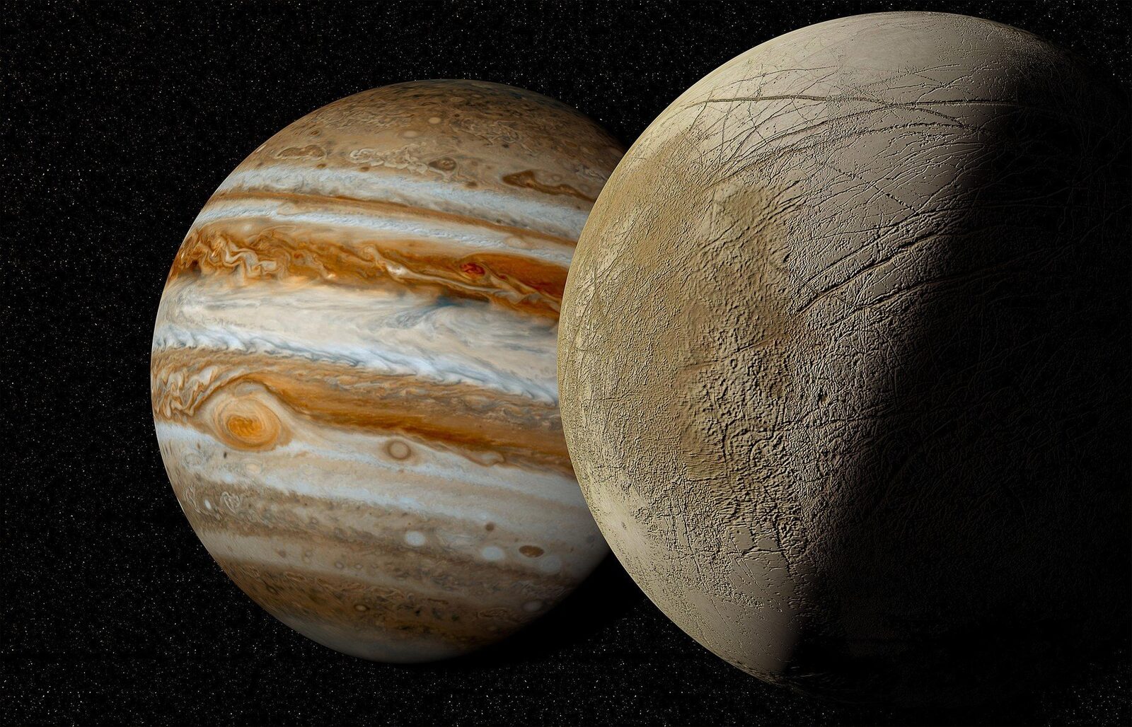 Europa, cel mai promițător satelit al lui Jupiter pentru explorarea vieții extraterestre, are de acum un răspuns clar cu privire la una dintre cele mai disputate mărimi: grosimea calotei de gheață de la suprafață