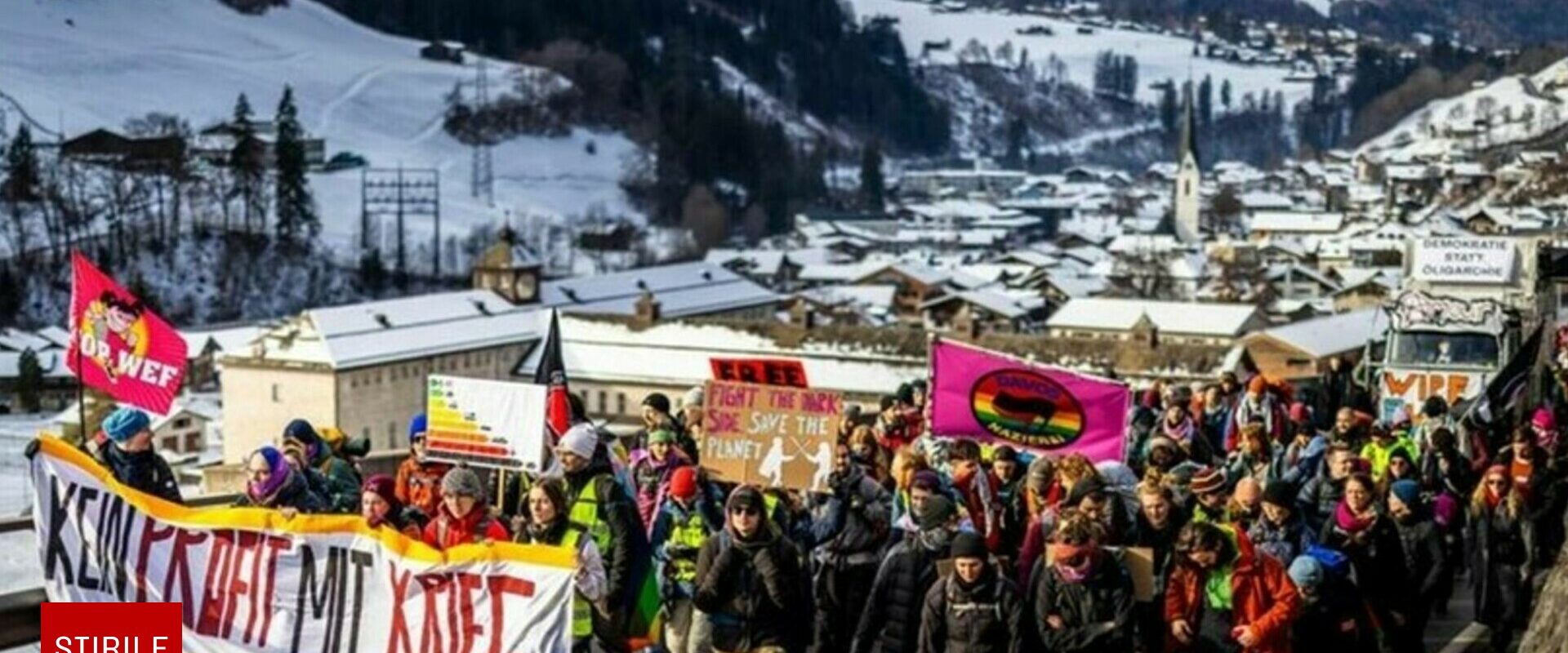 Proteste la Davos, înaintea Forumului Economic Mondial: ”Trump e simbolul imperialismului”