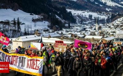 Proteste la Davos, înaintea Forumului Economic Mondial: ”Trump e simbolul imperialismului”