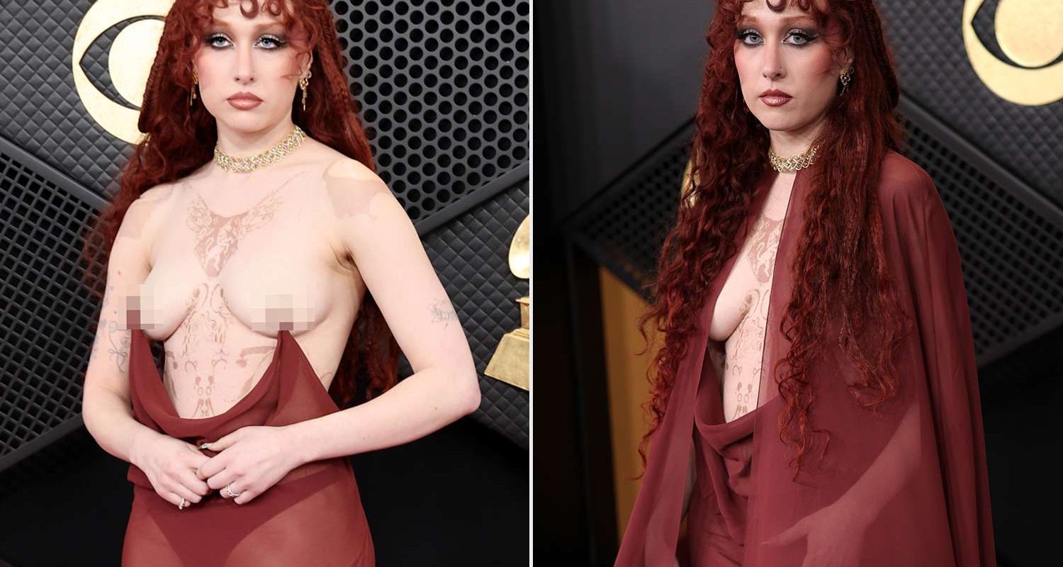 Chappell Roan Wears the Ultimate Sheer Gown Hanging from Nipple Rings at 2026 Grammys