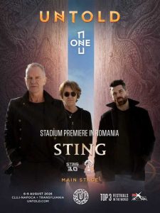 Cluj: Sting va cânta la UNTOLD 2026, un spectacol de neuitat!