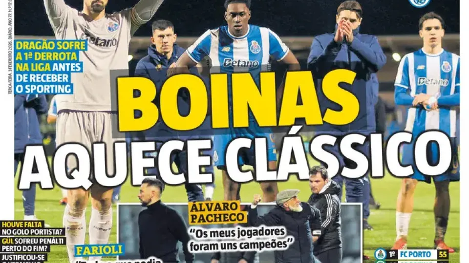 Por cá: FC Porto vê "casa arrombada" antes do Sporting