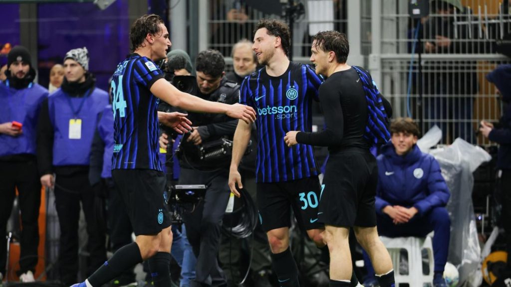 Inter-Juve 3-2 autogol e gol di Cambiaso, gol di Pio Esposito, Locatelli e Zielinski