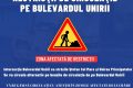 Focșani. Restricţii de circulaţie, astăzi, pe Bulevardul Unirii